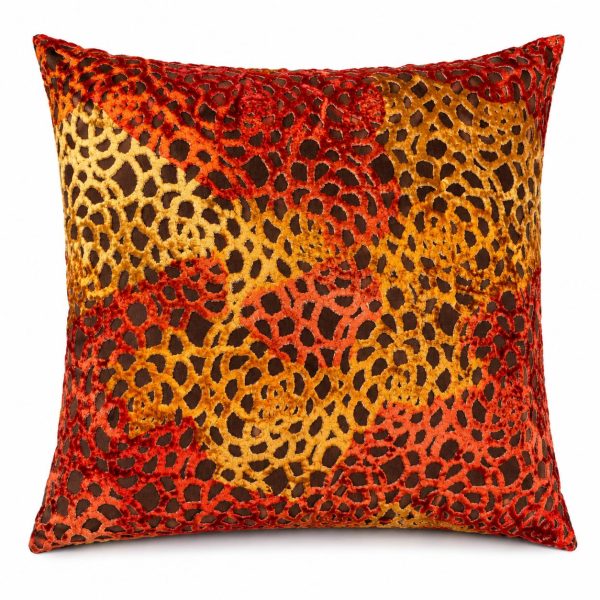Velvet Patchwork Kussen Oranje 40x40