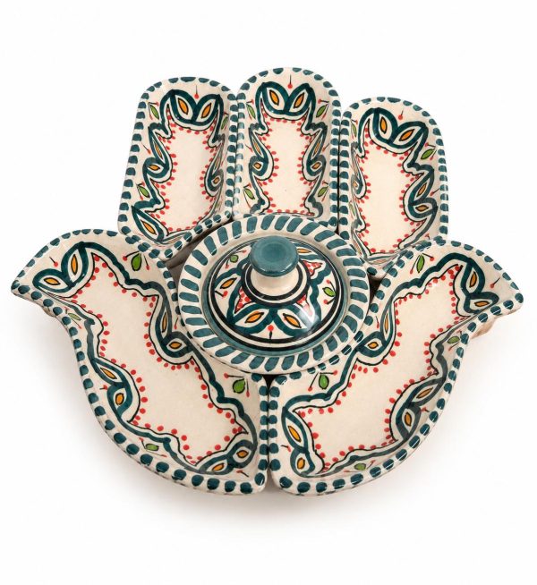 Tapas Set Hand van Fatima Groen/Blauw