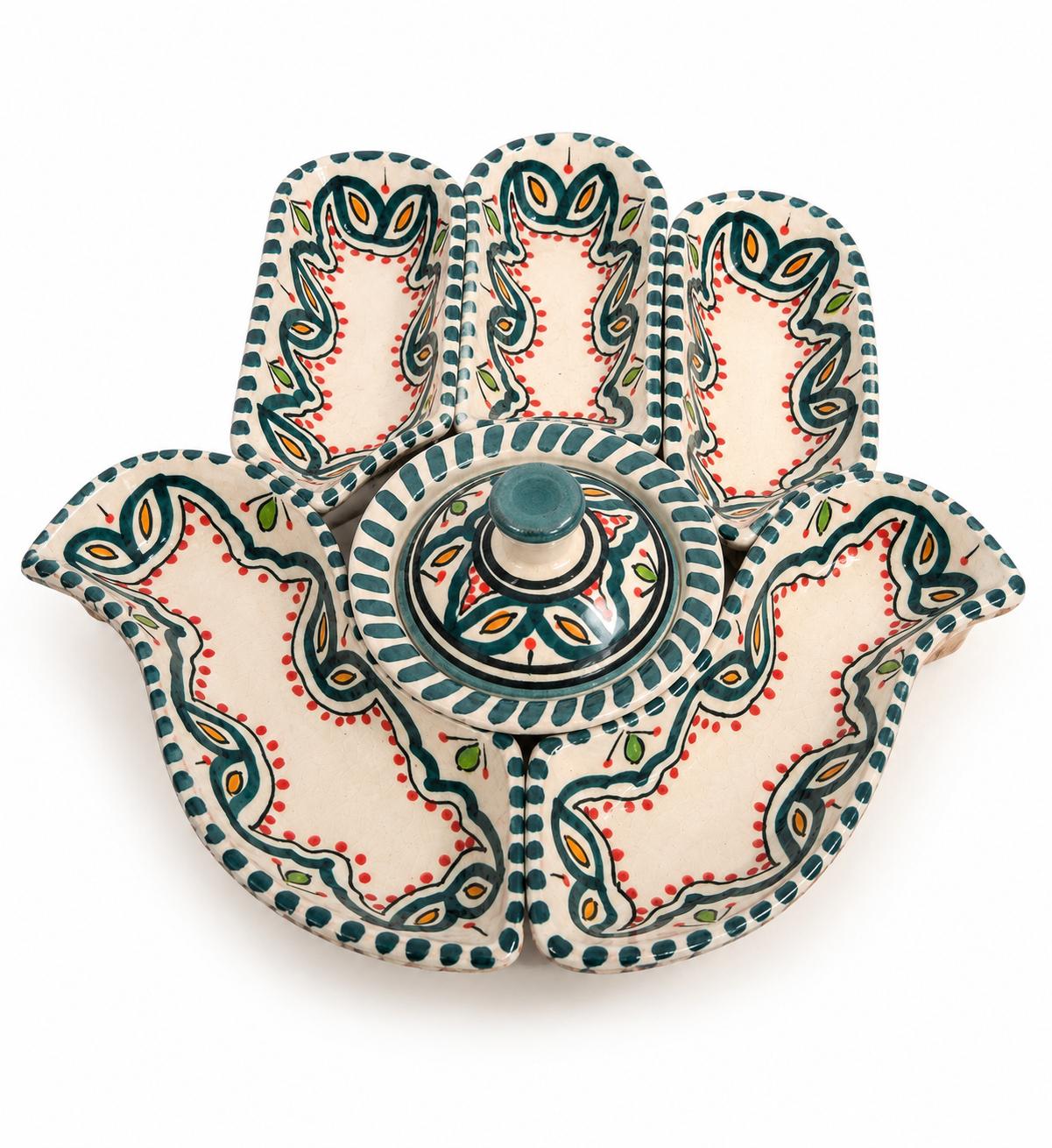 Tapas Set Hand van Fatima Groen/Blauw