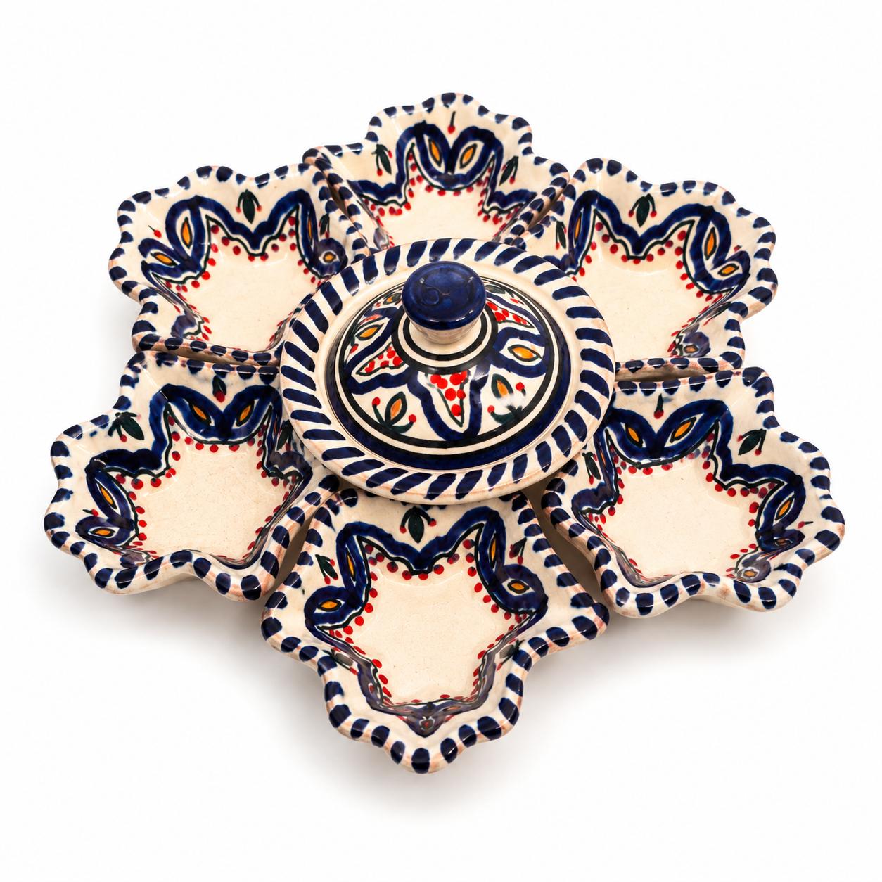 Tapas Set Hand van Fatima Blauw/Wit