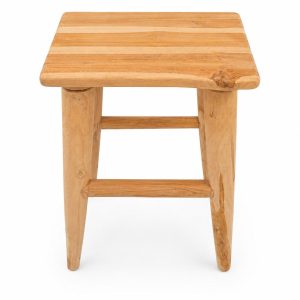 Bali Kruk Vierkant Teak 45cm