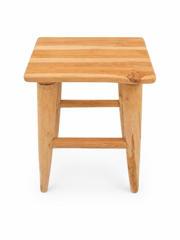 Bali Kruk Vierkant Teak 45cm