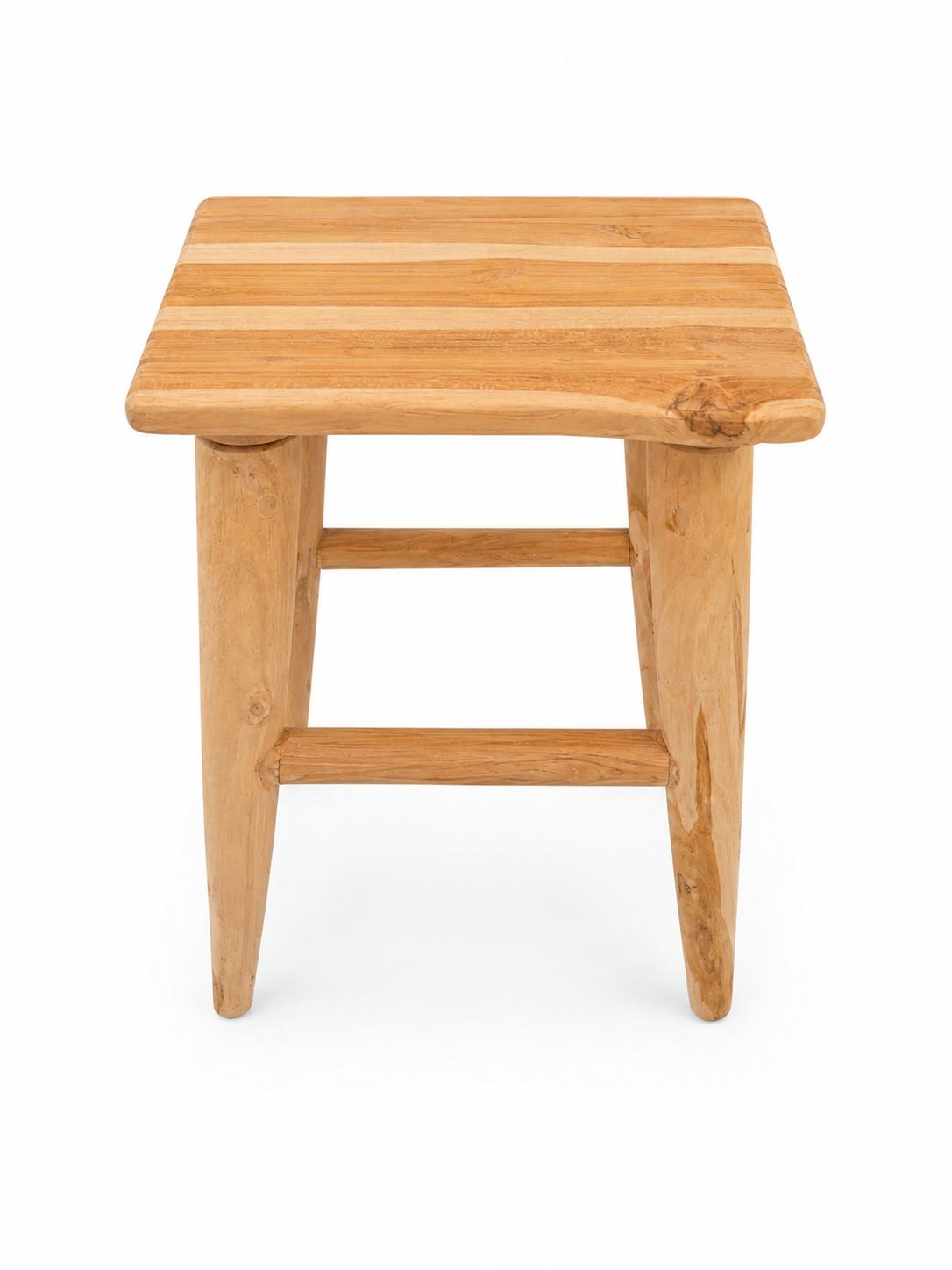 Bali Kruk Vierkant Teak 45cm
